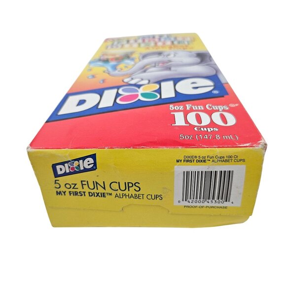 Dixie My First Alphabet Cups 5oz 100 Count Disposable Kids Lightweight Open Box - Picture 5 of 11